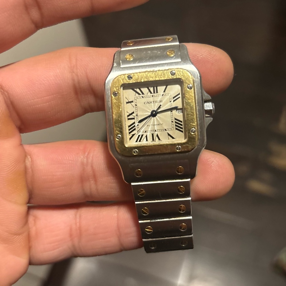 Cartier Santos Galbee 18K Yellow Gold and Stainless Steel 29mm Vintage 2000s